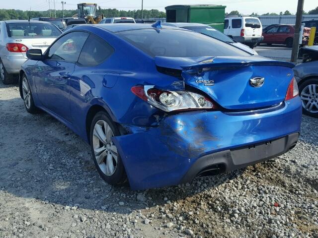 KMHHT6KD3BU050699 - 2011 HYUNDAI GENESIS CO BLUE photo 3