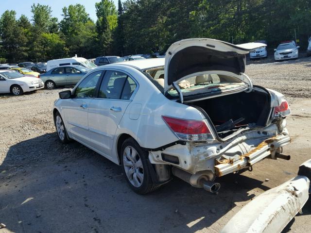 1HGCP36888A046982 - 2008 HONDA ACCORD EXL WHITE photo 3