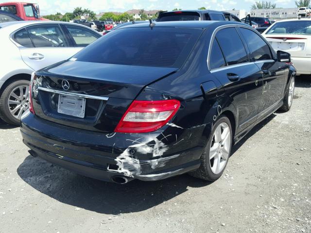 WDDGF5EB6BR180738 - 2011 MERCEDES-BENZ C 300 BLACK photo 4