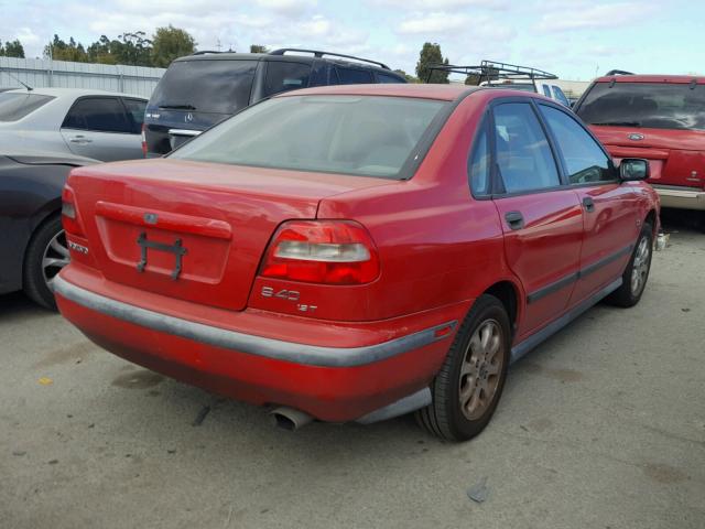 YV1VS2554YF532919 - 2000 VOLVO S40 RED photo 4