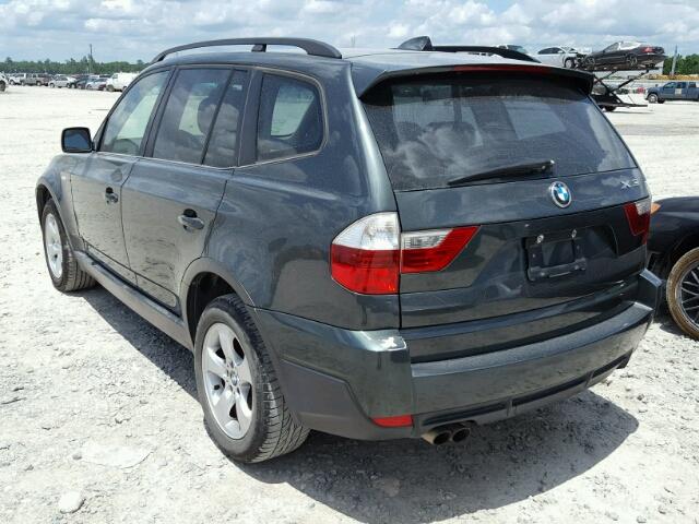 WBXPC93407WF06465 - 2007 BMW X3 3.0SI BLACK photo 3