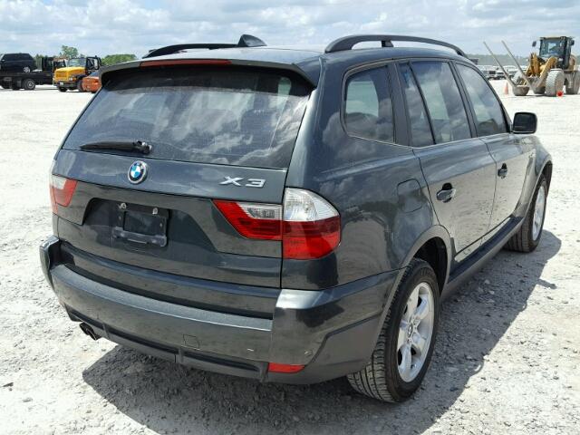 WBXPC93407WF06465 - 2007 BMW X3 3.0SI BLACK photo 4