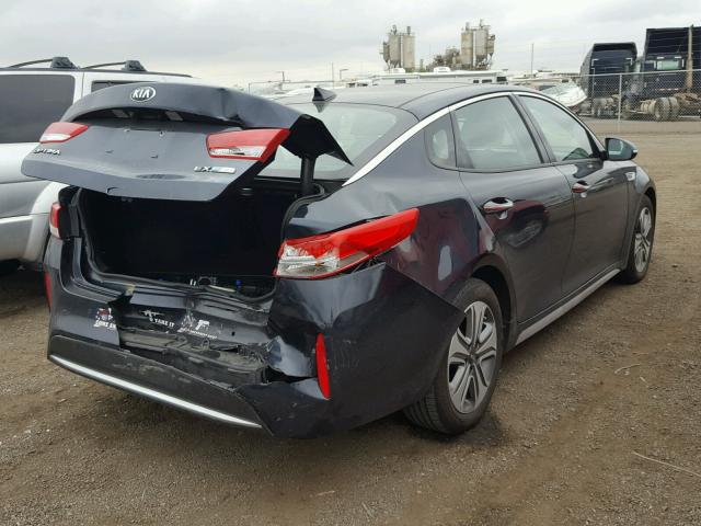 KNAGU4LC9H5004656 - 2017 KIA OPTIMA HYB BLUE photo 4