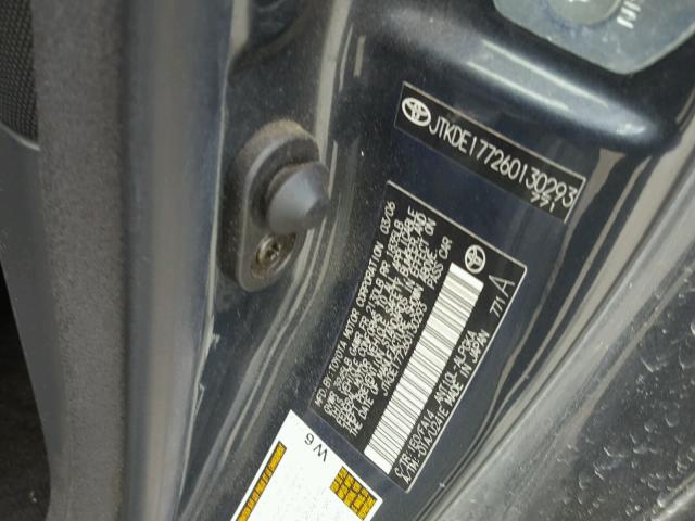 JTKDE177260130293 - 2006 TOYOTA SCION TC 灰色 照片 10