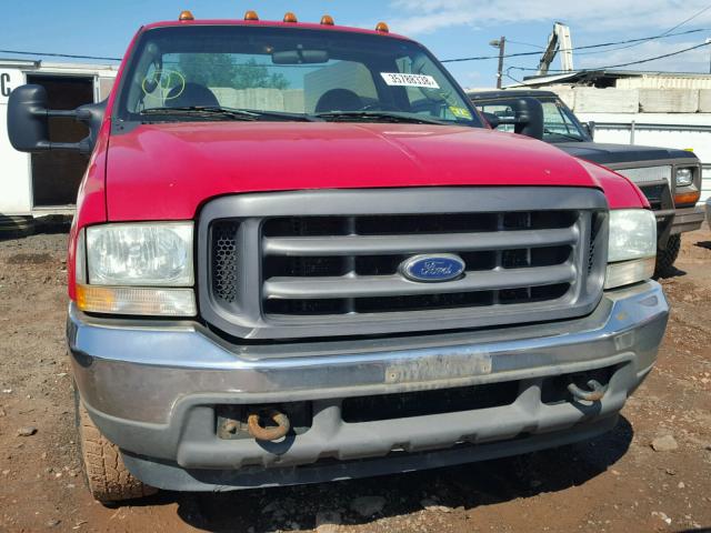 1FDSF34L94EA32530 - 2004 FORD F350 SRW S RED photo 9