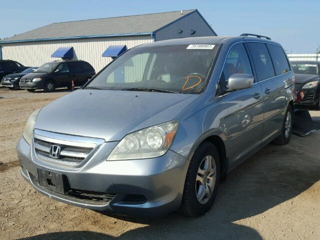 5FNRL387X7B023654 - 2007 HONDA ODYSSEY EX GRAY photo 2