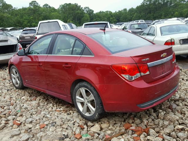 1G1PG5SC2C7210957 - 2012 CHEVROLET CRUZE LT RED photo 3