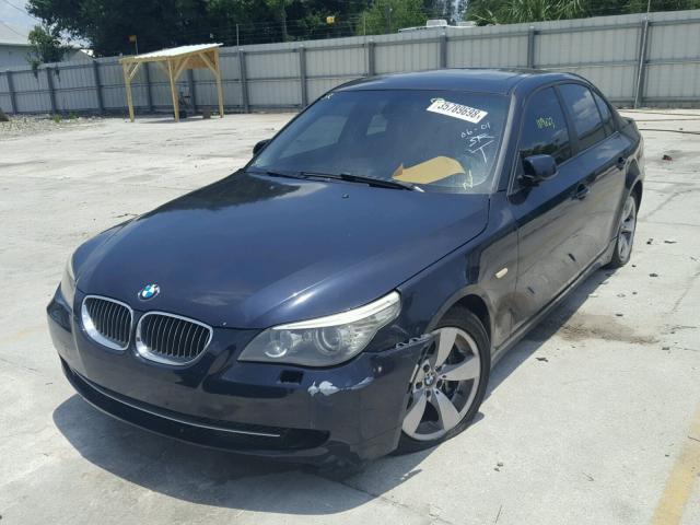 WBANW13558CZ79474 - 2008 BMW 535 I BLUE photo 2