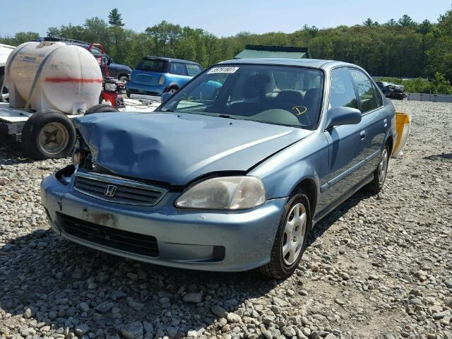 2HGEJ8648YH603699 - 2000 HONDA CIVIC EX BLUE photo 2