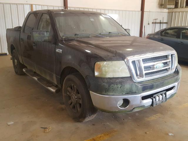 1FTRW12WX8FA42066 - 2008 FORD F150 CREW BLACK photo 1