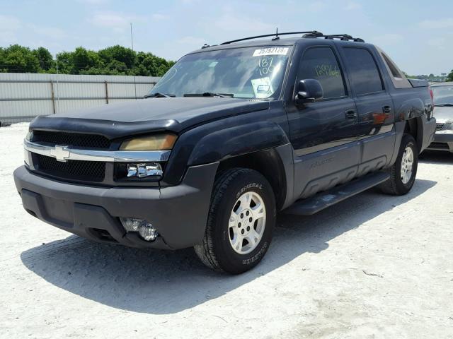 3GNEK13T03G187100 - 2003 CHEVROLET AVALANCHE BLACK photo 2