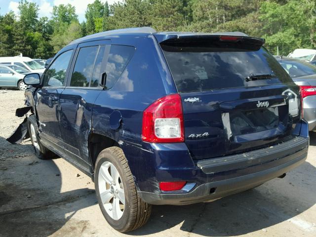 1C4NJDBB9CD633554 - 2012 JEEP COMPASS SP BLUE photo 3