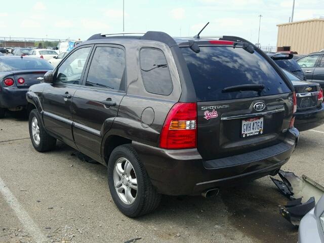 KNDJF723677333422 - 2007 KIA SPORTAGE E BROWN photo 3