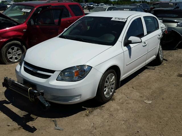 1G1AD5F51A7117077 - 2010 CHEVROLET COBALT 1LT WHITE photo 2