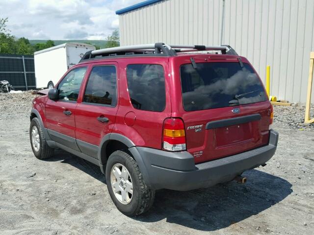 1FMYU93183KB54525 - 2003 FORD ESCAPE XLT RED photo 3