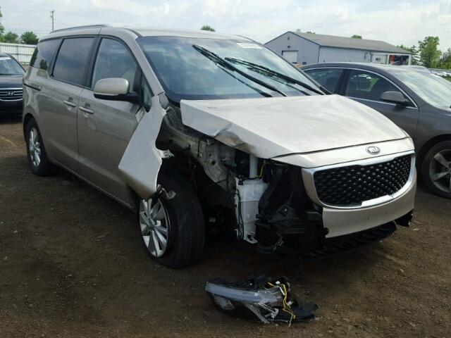 KNDMB5C11G6091171 - 2016 KIA SEDONA LX GOLD photo 1