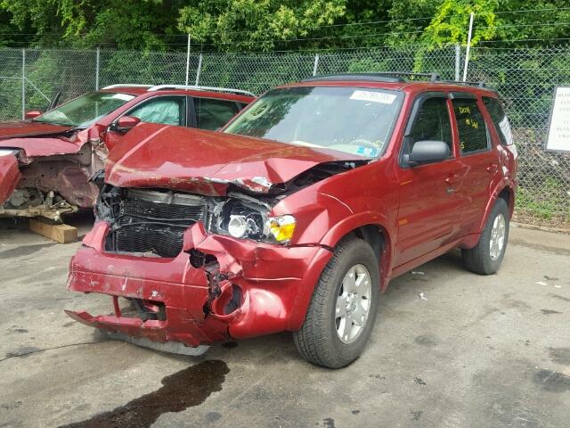1FMYU94156KD04609 - 2006 FORD ESCAPE LIM RED photo 2