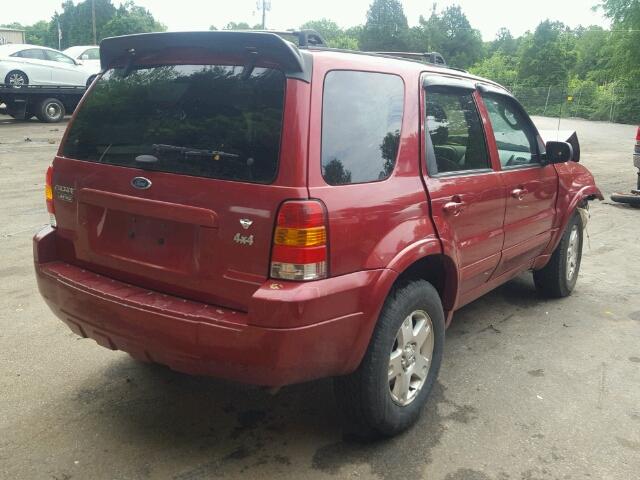 1FMYU94156KD04609 - 2006 FORD ESCAPE LIM RED photo 4