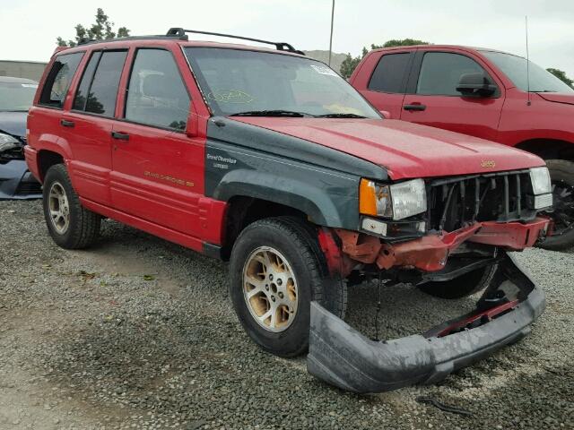 1J4GZ78Y9TC377334 - 1996 JEEP GRAND CHER RED photo 1