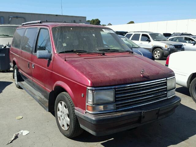 1P4FH5036JX350733 - 1988 PLYMOUTH GRAND VOYA RED photo 1