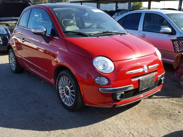 3C3CFFCR0CT212305 - 2012 FIAT 500 LOUNGE RED photo 1