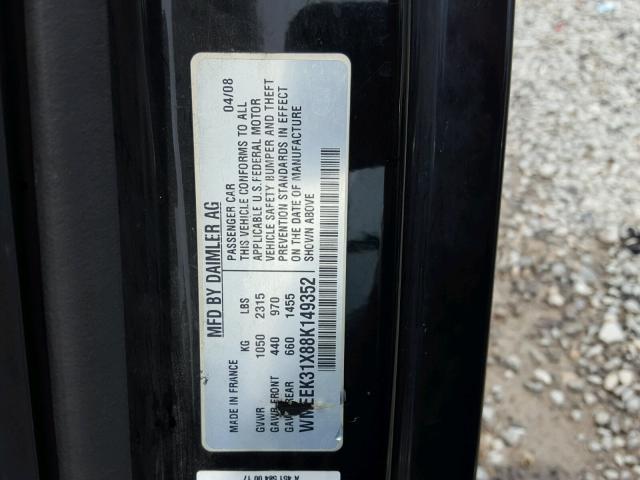 WMEEK31X88K149352 - 2008 SMART FORTWO PAS 银色 照片 10