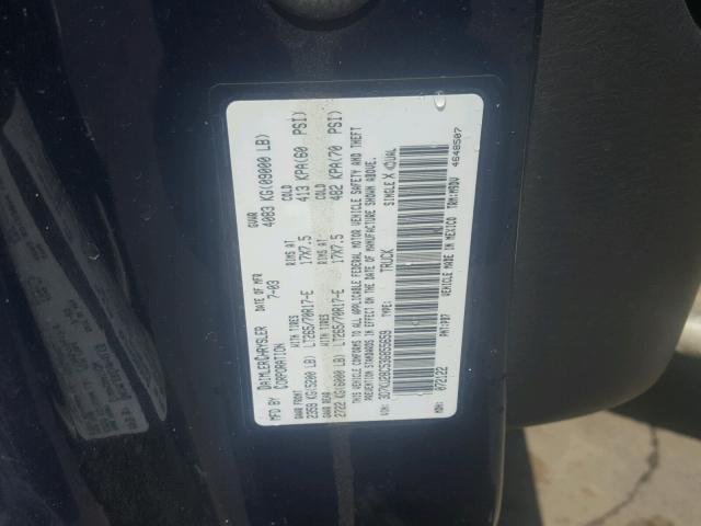 3D7KU28C53G855659 - 2003 DODGE RAM 2500 S BLUE photo 10