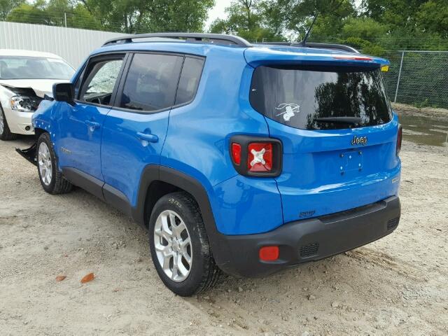 ZACCJABT1FPB94399 - 2015 JEEP RENEGADE L BLUE photo 3