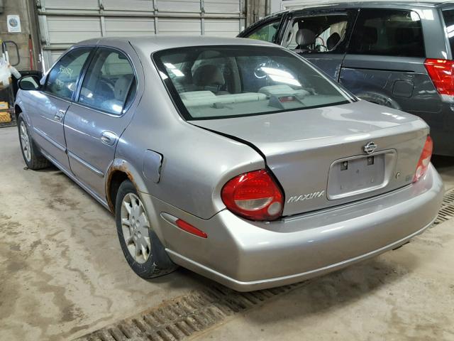 JN1CA31D11T807336 - 2001 NISSAN MAXIMA GXE GRAY photo 3