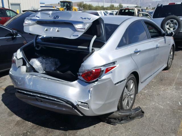 KMHEC4A43DA072697 - 2013 HYUNDAI SONATA HYB SILVER photo 4