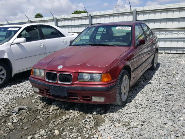 WBACB4315NFF80918 - 1992 BMW 325 I AUTO RED photo 2