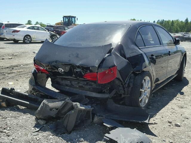 3VW2K7AJ3DM407474 - 2013 VOLKSWAGEN JETTA BASE BLACK photo 4