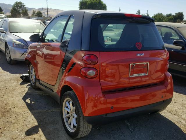 WMEEJ31X28K120173 - 2008 SMART FORTWO PUR ORANGE photo 3