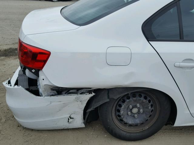 3VW2K7AJ2EM308534 - 2014 VOLKSWAGEN JETTA BASE Սպիտակ լուսանկար 9