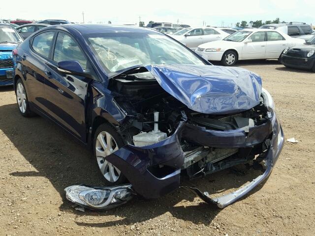 5NPDH4AE6DH440096 - 2013 HYUNDAI ELANTRA BLUE photo 1