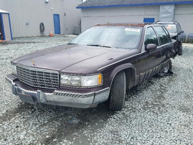 1G6DW527XPR728120 - 1993 CADILLAC FLEETWOOD BURGUNDY photo 2