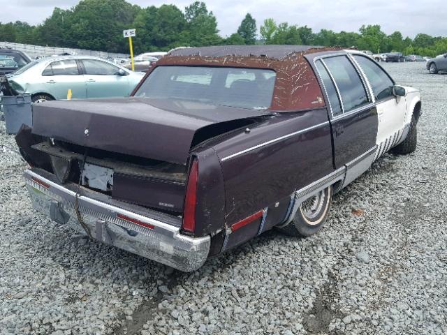 1G6DW527XPR728120 - 1993 CADILLAC FLEETWOOD BURGUNDY photo 4