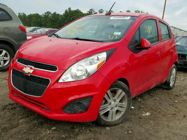 KL8CD6S93EC522331 - 2014 CHEVROLET SPARK 1LT RED photo 2