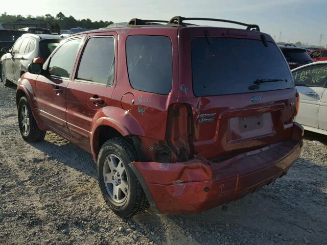 1FMYU04135KD86799 - 2005 FORD ESCAPE LIM RED photo 3