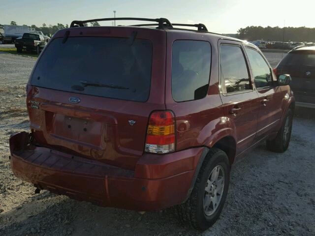 1FMYU04135KD86799 - 2005 FORD ESCAPE LIM RED photo 4