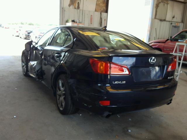 JTHBK262392091207 - 2009 LEXUS IS 250 BLUE photo 3