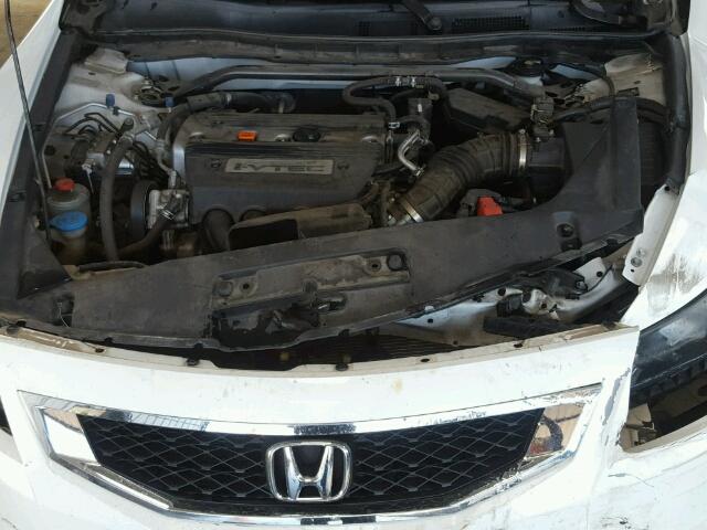 1HGCS12849A014069 - 2009 HONDA ACCORD EX- WHITE photo 7