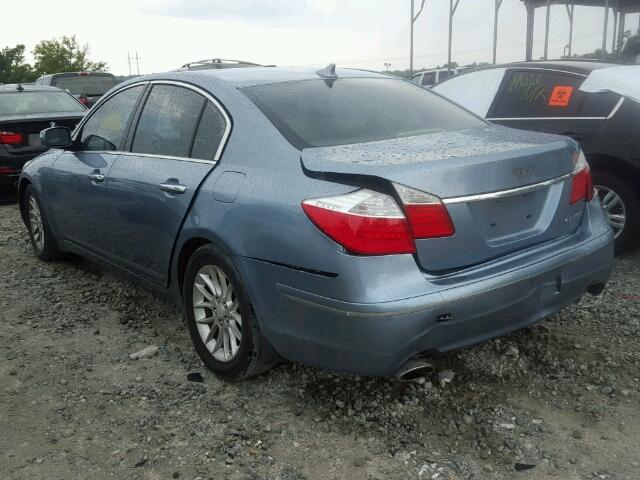 KMHGC46E99U061218 - 2009 HYUNDAI GENESIS 3. BLUE photo 3