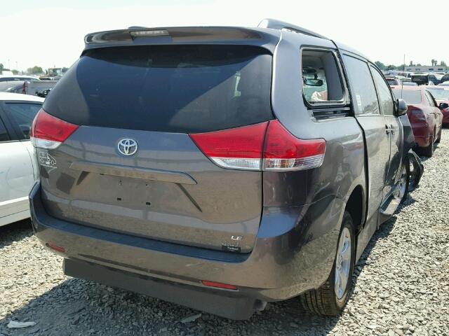 5TDKK3DC0DS331611 - 2013 TOYOTA SIENNA LE GRAY photo 4