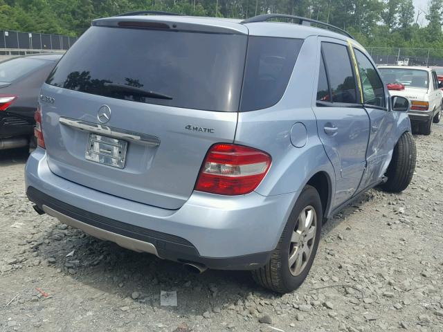 4JGBB86E67A242358 - 2007 MERCEDES-BENZ ML 350 BLUE photo 4