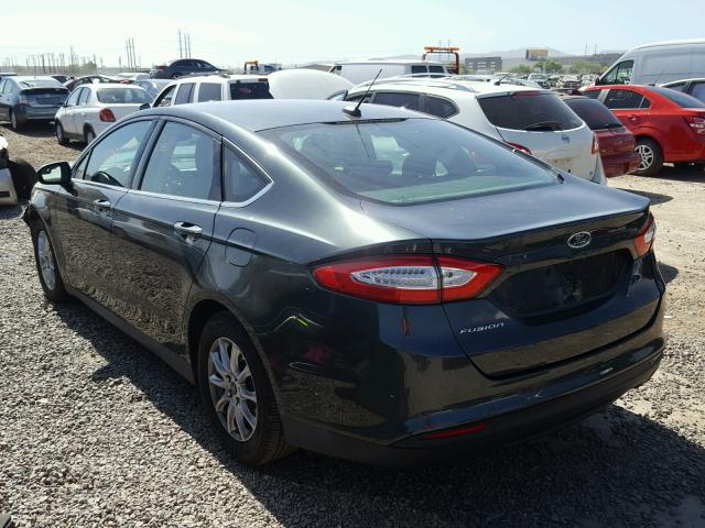3FA6P0G74GR152260 - 2016 FORD FUSION S GREEN photo 3