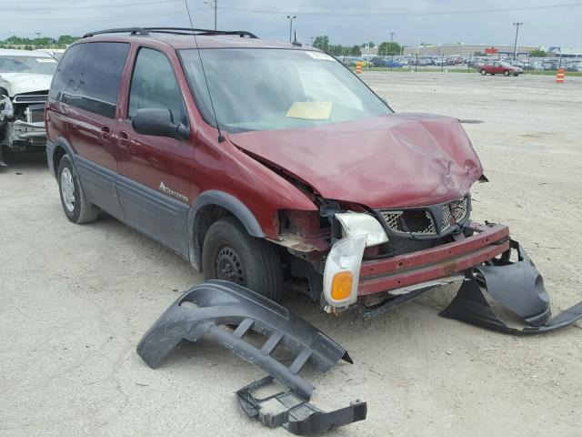 1GMDU03E72D275482 - 2002 PONTIAC MONTANA RED photo 1