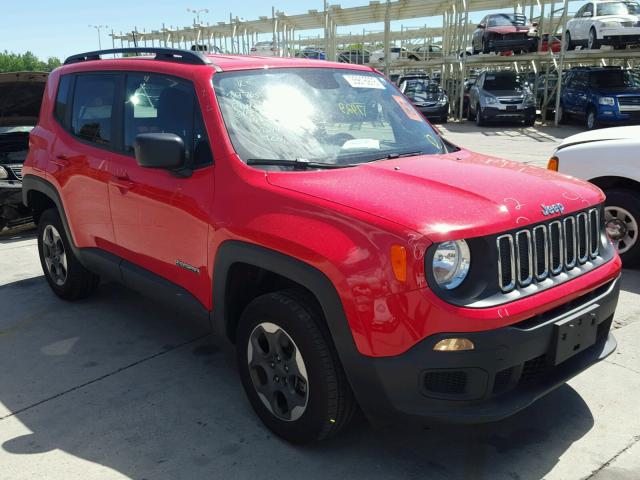 ZACCJBAT3GPE09077 - 2016 JEEP RENEGADE S RED photo 1