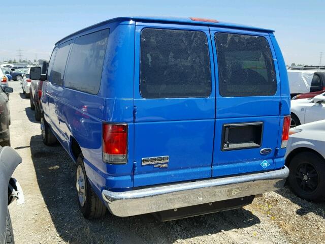 1FMNE3BL8EDA57865 - 2014 FORD ECONOLINE BLUE photo 3