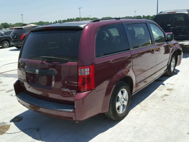 2D8HN44E09R518910 - 2009 DODGE GRAND CARA BURGUNDY photo 4